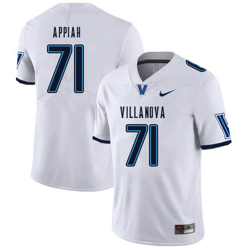 Men #71 Kofi Appiah Villanova Wildcats College Football Jerseys Sale-White - Click Image to Close